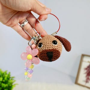 Dog Keychain Charm Dog Keychain Crochet Dog Crochet Keychain Dog Breed Keychain With Dog Cute Dog Keychain Crochet Dog Keychain Plush