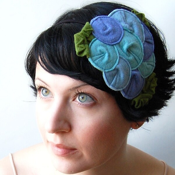 Giant Dwarf \/\/ Rosette Fascinator \/\/ The Bluebird \/\/ MADE TO ORDER