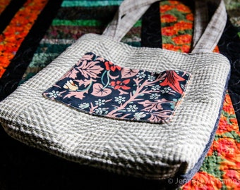 Lively Reclaimed Upholstery Fabric Shoulder Bag/Tote