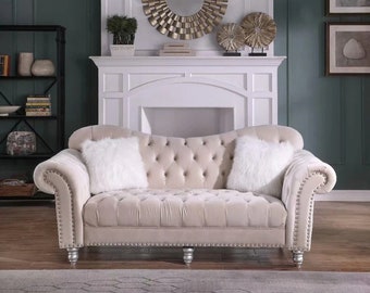 Luxury classic American Chesterfield tufted sofa