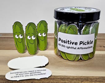Positive Pickle Emotional Support Affirmation Cards Mental Health Desk Accessories Handmade Gift Box for Coworker Care Package For Friend