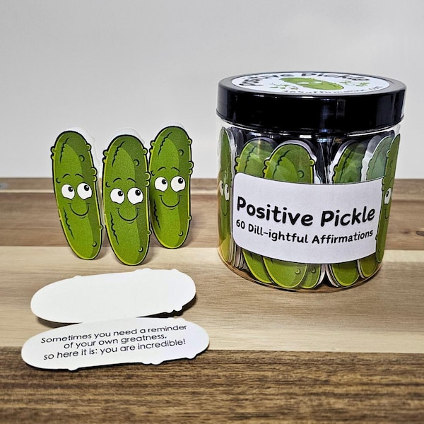 Positive Pickle Emotional Support Affirmation Cards Mental Health Desk Accessories Handmade Gift Box for Coworker Care Package For Friend