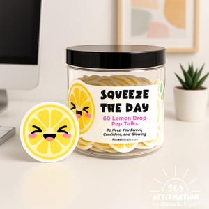 Coworker Desk Accessories Gift For Friend Office Cubicle Desk Decor, Lemon Affirmation Cards for Confidence, Birthday Gift Box for Women