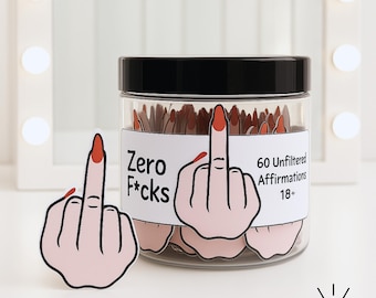 Middle Finger Swear Affirmation Cards Badass Gift For Best Friend Female Coworker Funny Adult Gift 365 Affirmation Daily Positive Quotes Jar