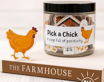 Chicken Emotional Support Affirmation Cards, Farmhouse Gift for Country Home, Homestead Backyard Farmer