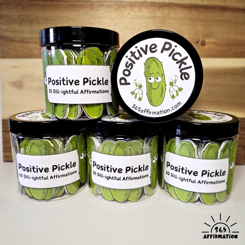 Positive Pickle Emotional Support Affirmation Cards Mental Health Desk Accessories Handmade Gift Box for Coworker Care Package For Friend zdjęcie 5