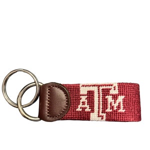 Texas A&M University Needlepoint Key Fob