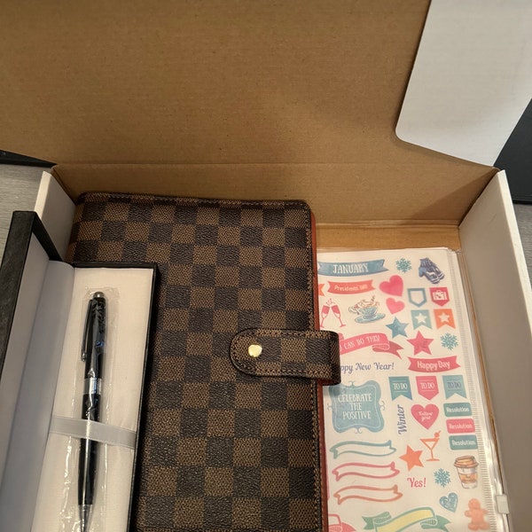 A5 Checkered Binder Journal - With Extras included