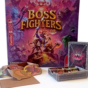 Boss Fighters QR Mini-Insert – passgenauer Organizer | Brettspiel Zubehör