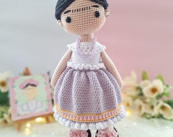 Frida Kahlo Amigurumi Doll Crochet Pattern (PDF Pattern)