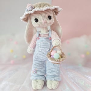 Patrón de Conejita de Pascua Bonnie Amigurumi/ Bunny Doll Easter Pattern/ Esp-Ingl