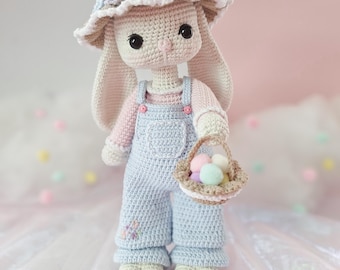 Patrón de Conejita de Pascua Bonnie Amigurumi/ Bunny Doll Easter Pattern/ Esp-Ingl