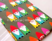 Gnomes Cotton Print FAT QUARTER Fabric, Cute Quilting Cloth Children Textile - Dwarf Swedish Santa Elf Christmas Nordic Tomten Tomtar Nisse