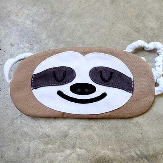 SLOTH Sleep Mask Animal Eye Mask Cute Sleeping Mask BEIGE