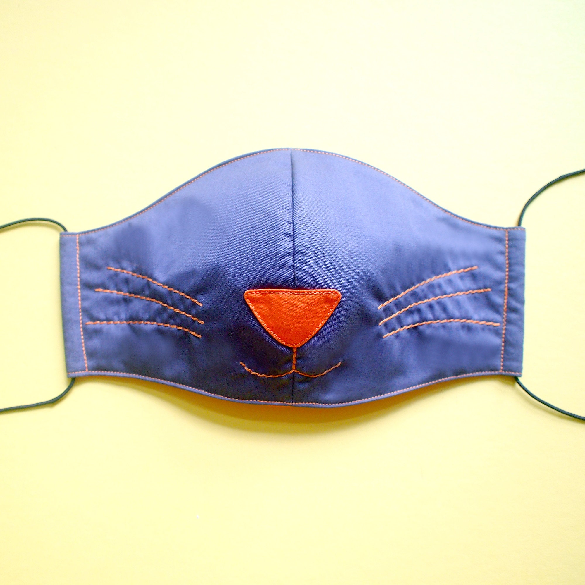 Cat Face Mask Black Cat Mouth Cover Cute Nose Mask Feline Etsy UK