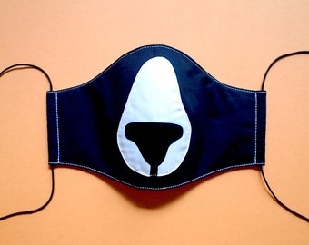 Black Bear Protective Face Mask - Cute Anti Dust Mask Nose Mouth Cover - Padded Pollution Harajuku Cosplay Mask - Animal Halloween Costume