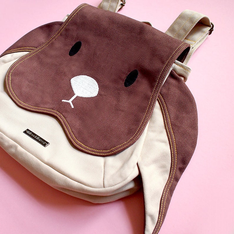 Small Bunny Rabbit Rucksack Cute Vegan Fabric Backpack Etsy