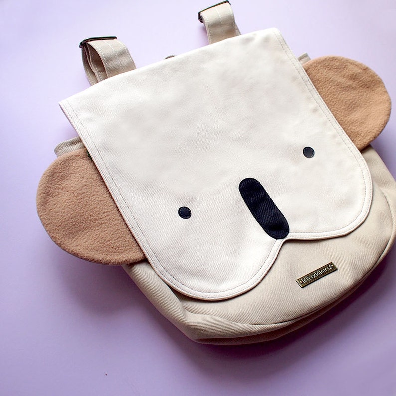 Unique Vegan Backpack Cute KOALA Rucksack Wombat Knapsack Harajuku Women Kids Cosplay Fashion Bag Bear Back Pack Animal Haversack