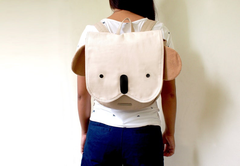Unique Vegan Backpack Cute KOALA Rucksack Wombat Knapsack Harajuku Women Kids Cosplay Fashion Bag Bear Back Pack Animal Haversack