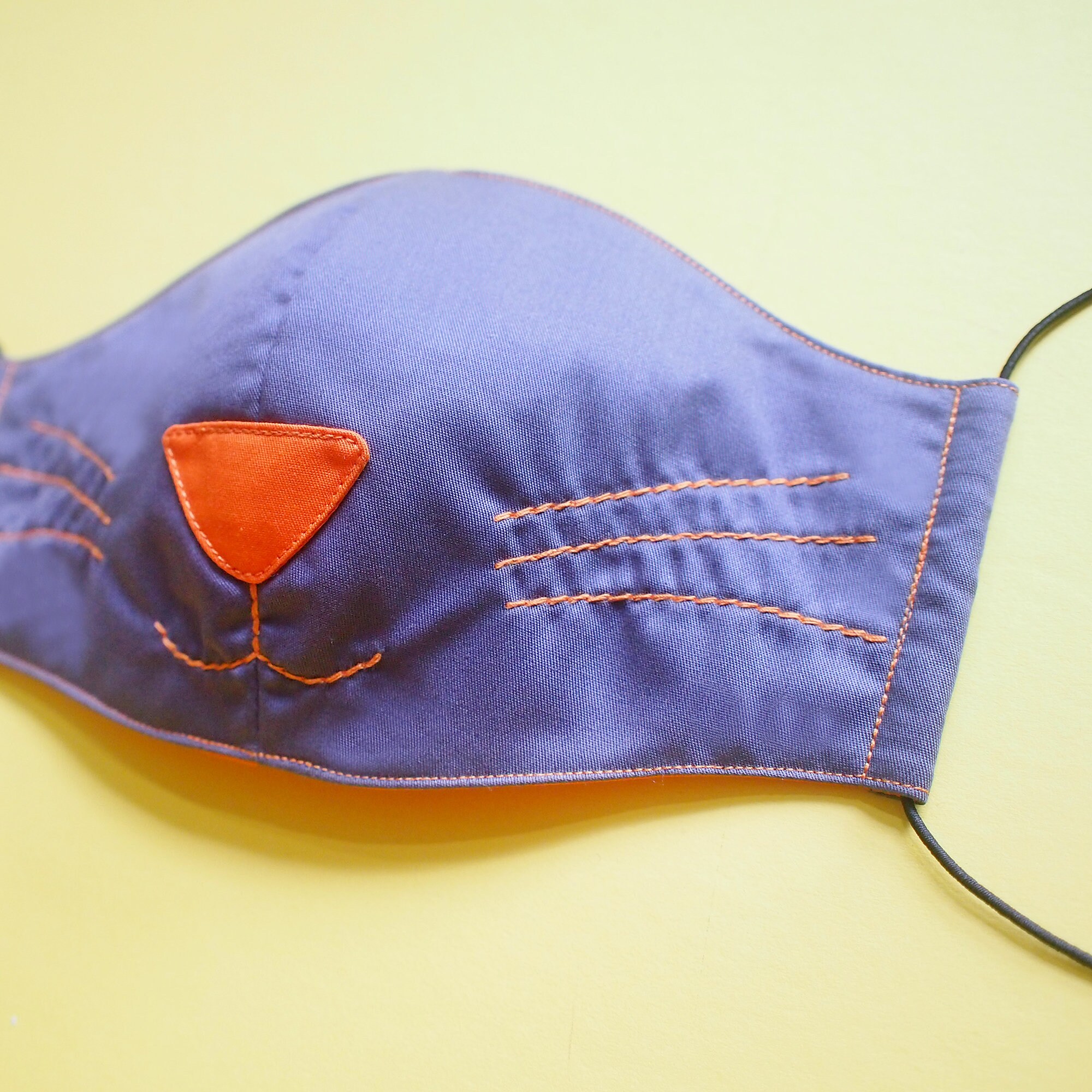 Cat Face Mask Black Cat Mouth Cover Cute Nose Mask Feline Etsy UK