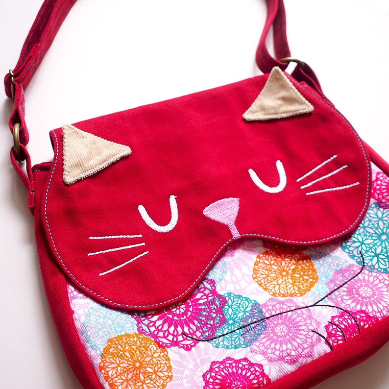 Cute Vegan Cat Bag Women Crossbody Purse Simple Everyday Etsy