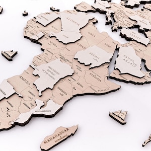 3D Mapa Świata Planer Podróży Wystrój Mieszkania Prezent dla Ojca Wystrój Biura Minimalistyczny Styl Drewniana Ściana Wystrój Podróży Po Świecie Prezent dla Dyrektora