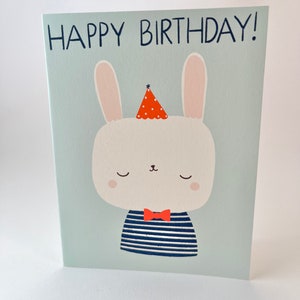 Feliz cumpleaños conejito Tarjetas de felicitación