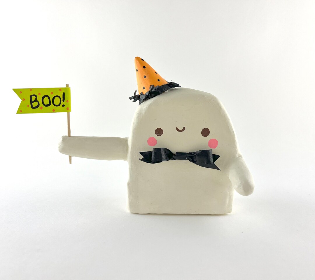 Boo Banner Ghost Papiermâché Etsy