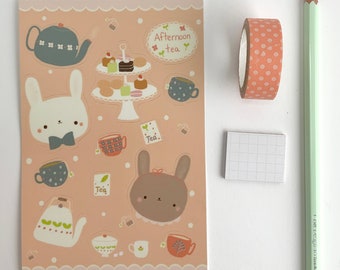 Afternoon Tea with Bunny Sticker Sheet