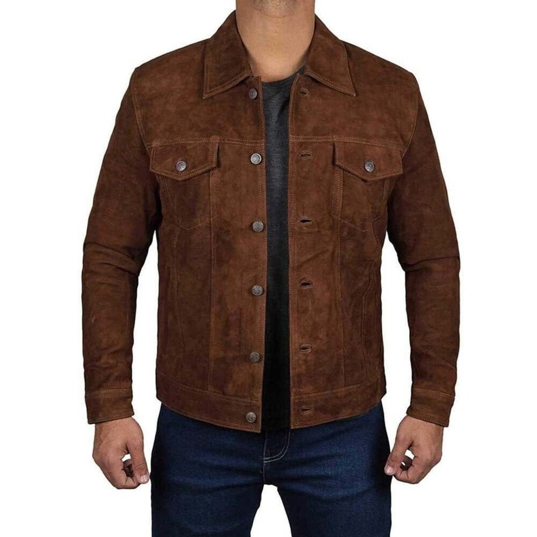 HAIR-ON WESTERN TRUCKER JACKET / TAN BRW