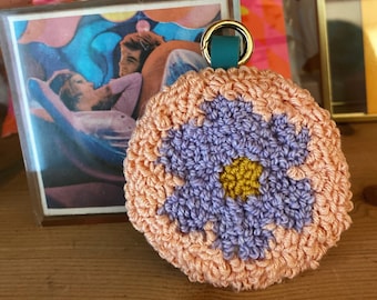 Mod Flower Punch Needle Keychain