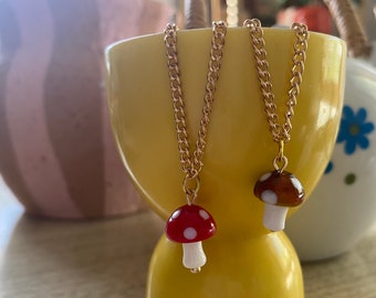 Glass Mushroom Necklace