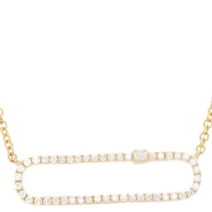 14K Yellow Gold Natural Diamond Necklace