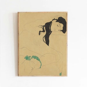 Egon Schiele (1890-1918) Painting Poster Canvas Print Textured Photo Paper