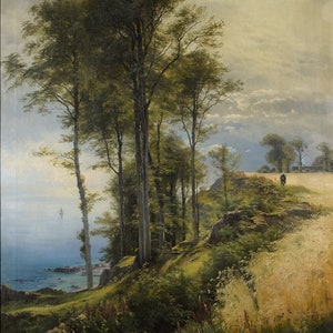 Carl Frederik Aagaard Paesaggio estivo Poster Stampa su tela Carta fotografica strutturata