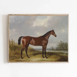 WILLIAM BARRAUD (britannico, 1810-1850) Un cacciatore di baie in riva a un fiume dipinto manifesto stampa su tela carta ruvida