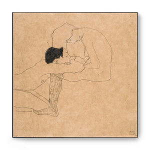 Gespannte Leinwand Egon Schiele Liebende Gemälde-Reproduktion