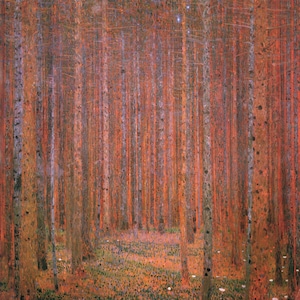 Gustav Klimt Kiefernwald Malerei Poster Leinwanddruck