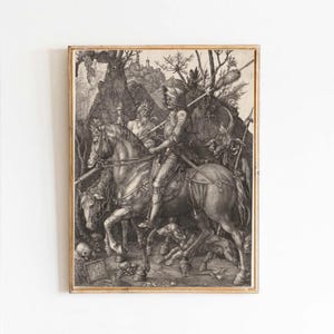 Albrecht Dürer, Knight, Death and Devil, 1513 Painting Poster Canvas Print