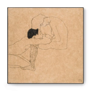 Egon Schiele Liebende Malerei Plakat Fotopapier