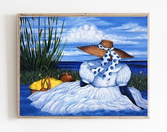 Stretched Canvas African American By J. Green Painting Reproduction