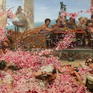 Póster impreso en lienzo de Las rosas de Heliogábalo, de Lawrence Alma-Tadema (papel fotográfico texturizado)