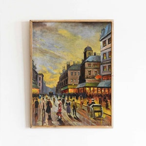 Edouard Léon CoRtes Paris Street Scene Painting Poster Canvas Print