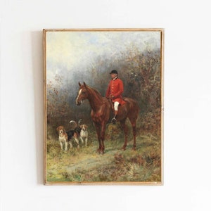Heywood Hardy (British, 1843-1933) The huntsman Painting Poster Canvas Print Textured Photo Paper