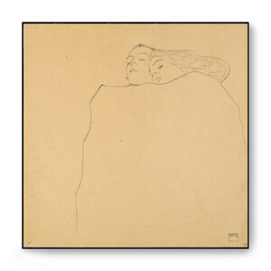 Egon Schiele COPPIA DORMENTE Dipinto Poster Stampa su tela Carta fotografica testurizzata