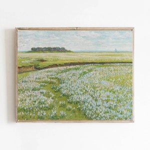 Vasto paesaggio estivo di Jacob Alberts Paesaggio vintage con campo di campagna Prato estivo Dipinto Poster Stampa su tela Carta fotografica strutturata