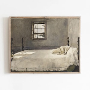 Stretched Canvas &quot;Master Bedroom&quot; by Andrew Wyeth Painting Reproduction