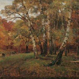 Hugo Charlemont Österreicher, 1850 – 1939 Die Ruine Starhemberg im Piestingtal Herbstliche Landschaft Ölgemälde Poster Leinwanddruck