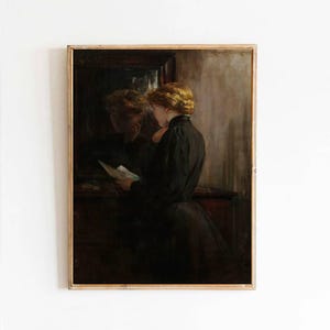 Cartas de amor de la abuela, c.1895 de James Carroll Beckwith Pintura Póster Impresión en lienzo Papel texturizado