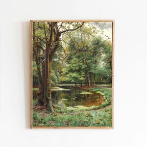 Peder Monsted Kastanien Bäume Gemälde Poster Druck